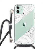 CaseCompany Biggest stripe: iPhone 11 Transparant Hoesje met koord