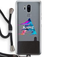 CaseCompany Abstract Spectrum: LG G7 Thinq Transparant Hoesje met koord