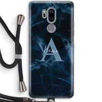CaseCompany Midnight Marble: LG G7 Thinq Transparant Hoesje met koord