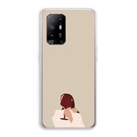 CaseCompany I drink wine: Oppo A94 5G Transparant Hoesje