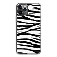 CaseCompany Zebra pattern: iPhone 11 Pro Transparant Hoesje