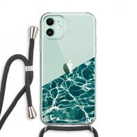 CaseCompany Weerkaatsing water: iPhone 11 Transparant Hoesje met koord