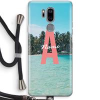CaseCompany Pacific Dream: LG G7 Thinq Transparant Hoesje met koord