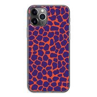 CaseCompany Purple Giraffe: iPhone 11 Pro Transparant Hoesje