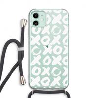 CaseCompany XOXO: iPhone 11 Transparant Hoesje met koord