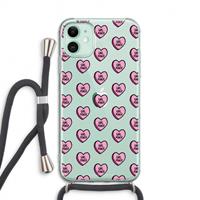 CaseCompany GIRL POWER: iPhone 11 Transparant Hoesje met koord