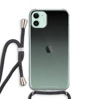 CaseCompany Musketon Halftone: iPhone 11 Transparant Hoesje met koord