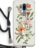 CaseCompany Hello bloemen: LG G7 Thinq Transparant Hoesje met koord