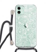 CaseCompany Vexx City #2: iPhone 11 Transparant Hoesje met koord