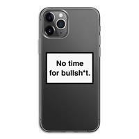 CaseCompany No time: iPhone 11 Pro Transparant Hoesje