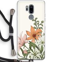 CaseCompany Floral bouquet: LG G7 Thinq Transparant Hoesje met koord