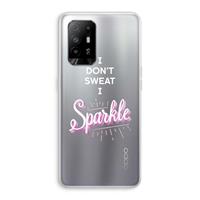 CaseCompany Sparkle quote: Oppo A94 5G Transparant Hoesje