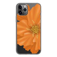 CaseCompany Orange Ellila flower: iPhone 11 Pro Transparant Hoesje