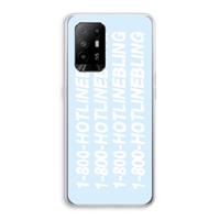 CaseCompany Hotline bling blue: Oppo A94 5G Transparant Hoesje