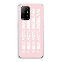 CaseCompany Hotline bling pink: Oppo A94 5G Transparant Hoesje