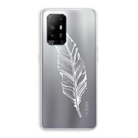 CaseCompany Pluim: Oppo A94 5G Transparant Hoesje