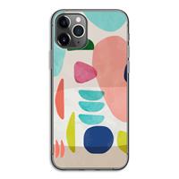 CaseCompany Bold Rounded Shapes: iPhone 11 Pro Transparant Hoesje