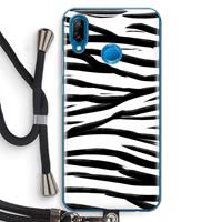 CaseCompany Zebra pattern: Huawei P20 Lite Transparant Hoesje met koord