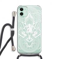 CaseCompany Oh Deer: iPhone 11 Transparant Hoesje met koord