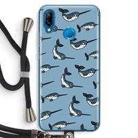 CaseCompany Narwhal: Huawei P20 Lite Transparant Hoesje met koord