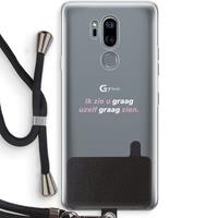 CaseCompany uzelf graag zien: LG G7 Thinq Transparant Hoesje met koord