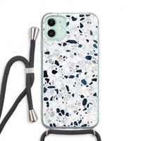 CaseCompany Terrazzo N°1: iPhone 11 Transparant Hoesje met koord