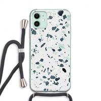 CaseCompany Terrazzo N°2: iPhone 11 Transparant Hoesje met koord