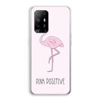 CaseCompany Pink positive: Oppo A94 5G Transparant Hoesje