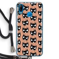 CaseCompany Kat: Huawei P20 Lite Transparant Hoesje met koord