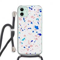 CaseCompany Terrazzo N°6: iPhone 11 Transparant Hoesje met koord