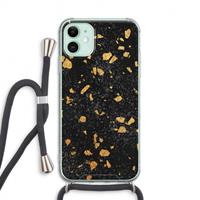 CaseCompany Terrazzo N°7: iPhone 11 Transparant Hoesje met koord