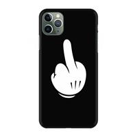 CaseCompany Middle finger black: Volledig geprint iPhone 11 Pro Max Hoesje
