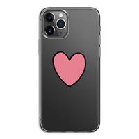 CaseCompany Hartje: iPhone 11 Pro Transparant Hoesje