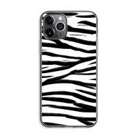 CaseCompany Zebra pattern: iPhone 11 Pro Max Transparant Hoesje