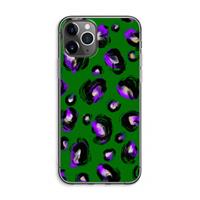 CaseCompany Green Cheetah: iPhone 11 Pro Max Transparant Hoesje