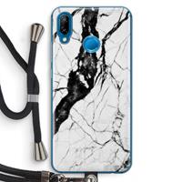 CaseCompany Witte marmer 2: Huawei P20 Lite Transparant Hoesje met koord