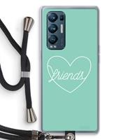 CaseCompany Friends heart pastel: Oppo Find X3 Neo Transparant Hoesje met koord