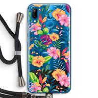 CaseCompany Tropisch 2: Huawei P20 Lite Transparant Hoesje met koord