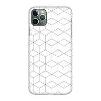 CaseCompany Zwart-witte kubussen: Volledig geprint iPhone 11 Pro Max Hoesje