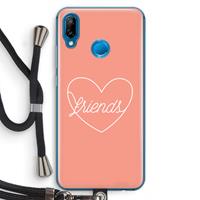 CaseCompany Friends heart: Huawei P20 Lite Transparant Hoesje met koord