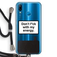 CaseCompany My energy: Huawei P20 Lite Transparant Hoesje met koord