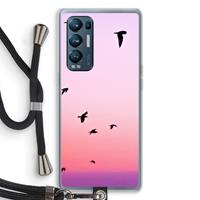 CaseCompany Fly away: Oppo Find X3 Neo Transparant Hoesje met koord