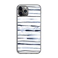 CaseCompany Ink Stripes: iPhone 11 Pro Max Transparant Hoesje