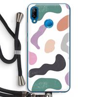 CaseCompany Memphis Shapes: Huawei P20 Lite Transparant Hoesje met koord