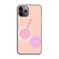 CaseCompany Donut: iPhone 11 Pro Max Transparant Hoesje