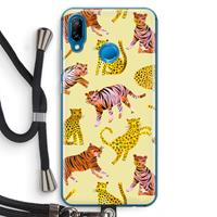 CaseCompany Cute Tigers and Leopards: Huawei P20 Lite Transparant Hoesje met koord