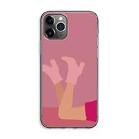 CaseCompany Pink boots: iPhone 11 Pro Max Transparant Hoesje