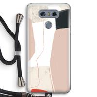 CaseCompany Lava: LG G6 Transparant Hoesje met koord