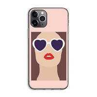 CaseCompany Red lips: iPhone 11 Pro Max Transparant Hoesje