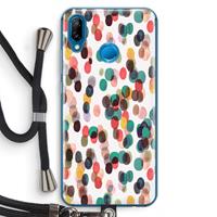 CaseCompany Tropical Dots: Huawei P20 Lite Transparant Hoesje met koord